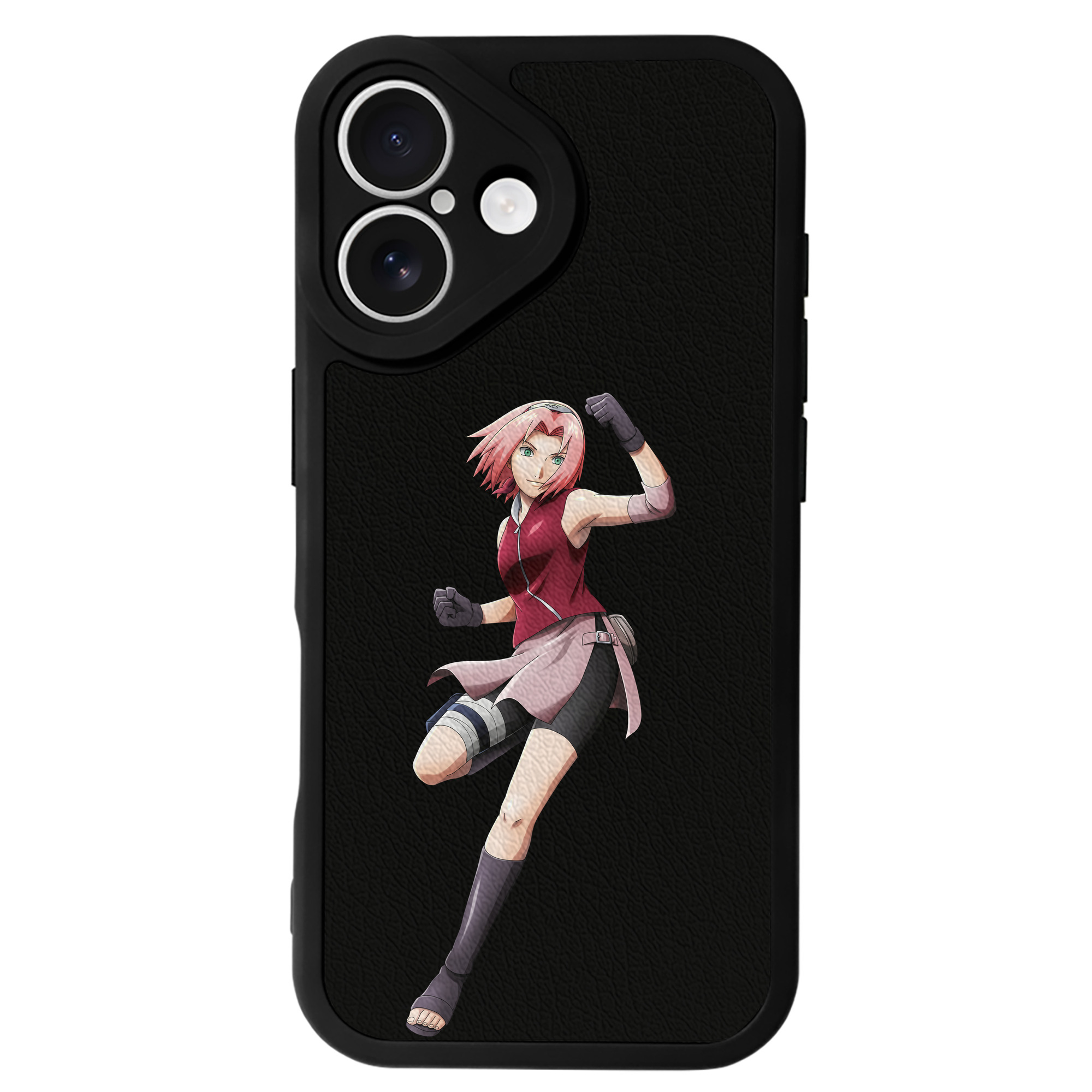（画像用） NARUTO -ナルト- 春野サクラ Haruno Sakura 【iPhone 16シリーズ対応】シリコンスマホケース（レザー調） 材質：シリコン